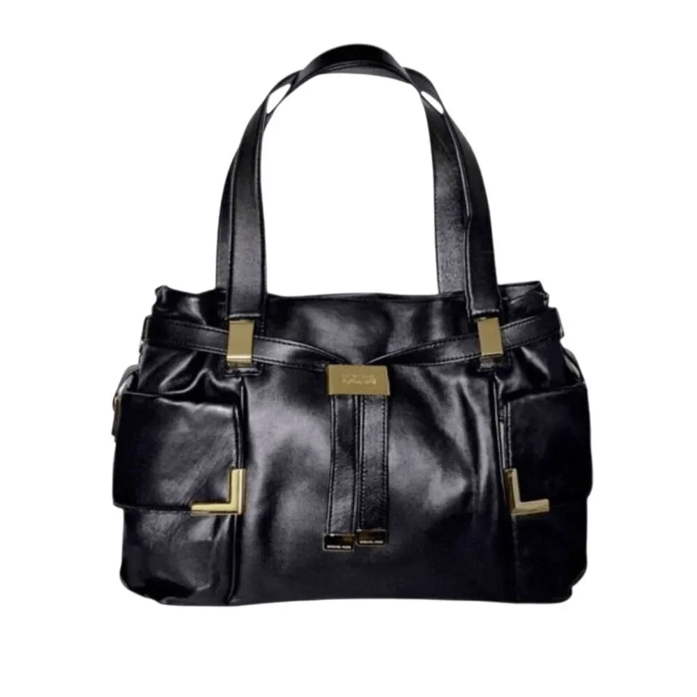MICHAEL KORS Beverly Drawstring Black Leather Hobo Bag - Picture 1 of 10